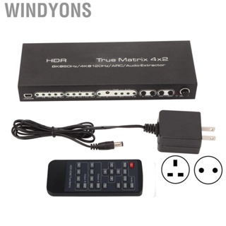 Windyons HD Matrix  8K 60Hz Multimedia Interface 100-240V 4x2 with IR  for Game Console