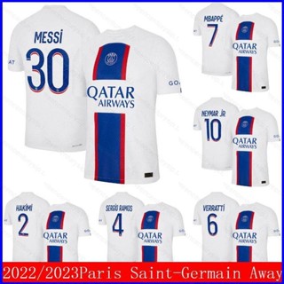 เสื้อยืด ลาย GP1 2022 2023 PSG Paris Saint-Germain Away Jersey Messi Hakimi Neymar Verratti Ramos Mbappe Player Edition PG1