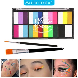 [Sunnimix1] ชุดภาพวาดสีรุ้ง รูปใบหน้าแฟนซี สําหรับปาร์ตี้ฮาโลวีน