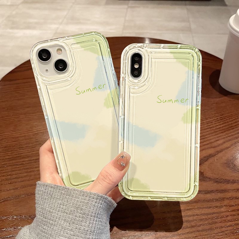 สำหรับ for iPhone 16 11 13 14 15 12 Pro Max 6 7 8 Plus X XR XS MAX SE เคสนิ่มใสถุงลมนิรภัยกันกระแทกการ์ตูนน่ารัก