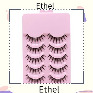 Ethel1 ขนตาปลอม ไฟเบอร์ ต่อขนตา แบบครึ่ง คอสเพลย์