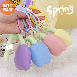 Xoitr พวงกุญแจ จี้ดอกทิวลิปน่ารัก สําหรับแขวนกระเป๋าเป้สะพายหลัง ตกแต่งกระเป๋า