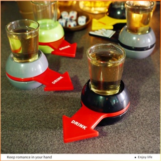 เกมดื่มเบียร์ขนาดเล็กหมุนได้ Turntable Pointer Party Bar Drinking Game Props -FE