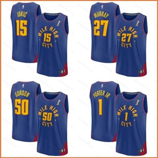 Fb เสื้อกีฬาบาสเก็ตบอล ลาย NBA Denver Nuggets Finals Jersey Gordon Murray Porter Jokic พลัสไซซ์ สําหรับผู้ชาย และผู้หญิง 2023