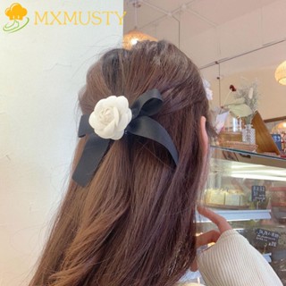 Mxmusty กิ๊บติดผม ลายดอกคามิเลีย ประดับโบว์ แฟชั่นสําหรับผู้หญิง