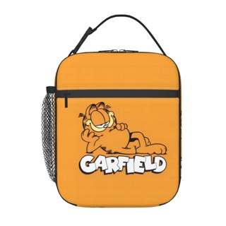 Garfield กระเป๋าใส่กล่องอาหารกลางวัน มีฉนวนกันความร้อน ใช้ซ้ําได้ ขนาดใหญ่ กันรั่ว สําหรับผู้ชาย และผู้หญิง