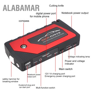 ALABAMAR รถ 18 000mAh สตาร์ทฉุกเฉิน Power Jump Starter เครื่องชาร์จแบตเตอรี่โน๊ตบุ๊ค 110-240V&lt;br&gt;