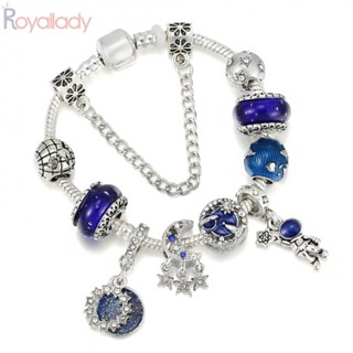 #ROYALLADY#Bracelet ลูกปัดเงิน 925 DIY สําหรับทําเครื่องประดับ สร้อยข้อมือ