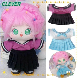 Clever ชุดเครื่องแบบนักเรียน กระโปรงตุ๊กตา ผ้าฝ้าย 20 ซม. 2 สี คุณภาพสูง