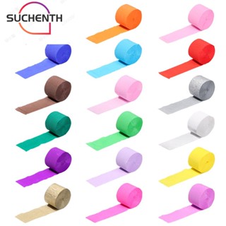 Suchenth พวงมาลัยกระดาษเครป สีรุ้ง สําหรับตกแต่งฉากหลังถ่ายภาพเด็ก 1 ม้วน