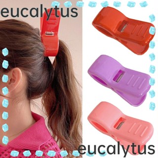 Eucalytus1 กิ๊บติดผม พลาสติก สีพื้น รูปปูน่ารัก เครื่องประดับ สําหรับผู้หญิง