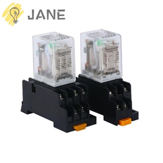 Jane รีเลย์สวิตช์แม่เหล็กไฟฟ้า AC 24V DPDT 8 Pin 10A 2 ชิ้น