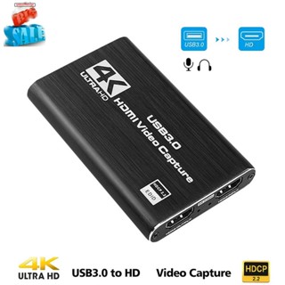 กล่องบันทึกวิดีโอ 4K 1080P 60Fps HD HDMI USB 3.0 PC สําหรับไลฟ์สด