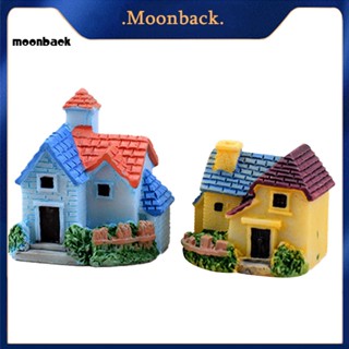 &lt;moonback&gt; บ้านตุ๊กตาเรซิ่น ขนาดเล็ก สําหรับตกแต่งบ้านตุ๊กตา