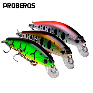 PROBEROS 1PC Sinking Minnow Bait 5.6cm 6.8g Fishing Lure เทียม Hard Wobbler มีเสียงดัง Trolling Fishing Tackle