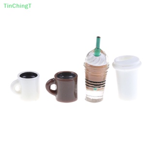 [TinChingT] โมเดลแก้วกาแฟมอคค่าจิ๋ว สําหรับตกแต่งบ้านตุ๊กตา 4 ชิ้น