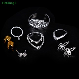 [TinChingT] มงกุฎพลาสติก สีเงิน สําหรับตุ๊กตา 11 นิ้ว 10 ชิ้น