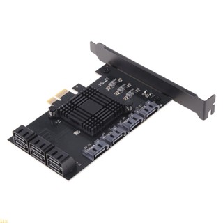 Xin การ์ดขยาย SATA3 0 PCI-E 10 พอร์ต กันรอยขีดข่วน สําหรับขุดเหมือง BTC