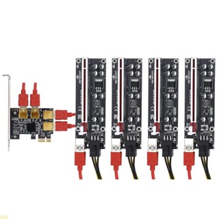 Xin อะแดปเตอร์การ์ดฮับ 1 เป็น 4 USB 3 0 Pci สําหรับ Express Riser Pcie X16 Riser