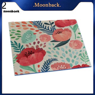 &lt;moonback&gt; แผ่นรองจาน ฉนวนกันความร้อน ลายดอกไม้ ใบไม้ หลากสี สําหรับห้องครัว