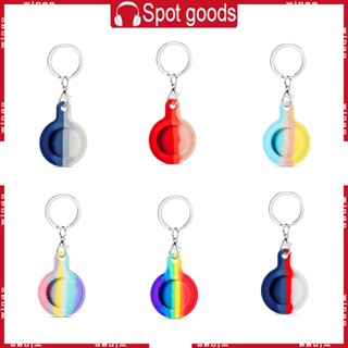 เคสซิลิโคน สีรุ้ง แบบพกพา สําหรับ Airtag Key Finder