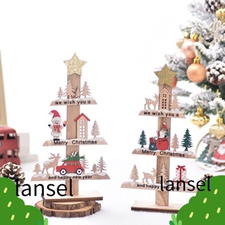 Lansel จี้ไม้ รูปกวาง สโนว์แมน ซานตาคลอส สําหรับตกแต่งต้นคริสต์มาส ปาร์ตี้