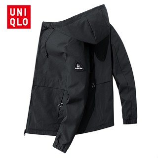 Uni..qlo [M-5XL] ใหม่ เสื้อแจ็กเก็ต มีฮู้ด กันลม ใส่สบาย อเนกประสงค์ เหมาะกับฤดูใบไม้ผลิ และฤดูใบไม้ร่วง สําหรับผู้ชาย 2023