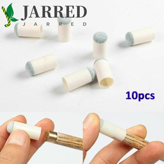 Jarred ปลอกสวมหัวไม้คิวบิลเลียด ทนทาน อุปกรณ์เสริม สําหรับซ่อมแซม 10 ชิ้น