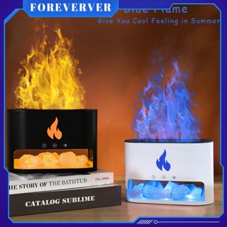 เปลวไฟจำลองเครื่องน้ำมันหอมระเหยน้ำมันหอมระเหย Rock Light Craft Flame Humidifier เครื่องกระจายกลิ่นหอมแบบชาร์จไฟได้