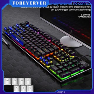 104 คีย์ LED Backlit คีย์บอร์ดเกม USB เชิงกลรู้สึกคีย์บอร์ดแบบมีสาย Gamer ERGONOMIC พับเท้ารองรับคีย์บอร์ดเกมแบบกลไก