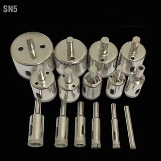 SN5 15PCS Diamond Hole Saw Electroplating Universal Incisive เจาะ Bit Set for Glass