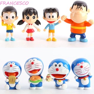 Francesco โมเดลตุ๊กตาฟิกเกอร์ Doraemon 8 ชิ้น ต่อชุด