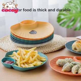 cocoy Creative Vinegar Dish Plastic Dumpling Plate Tableware Small Vinegar Taste Board Snack Plate Shell Shaped. ซื้อทันที เพิ่มลงในรถเข็น