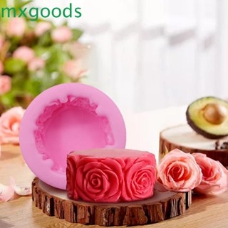 Mxgoods แม่พิมพ์สบู่ รูปดอกกุหลาบ ทรงกลม แฮนด์เมด DIY สําหรับทําสบู่ ฟองดองท์