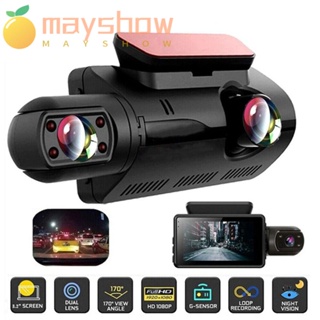 Mayshow กล้องบันทึกวิดีโอ DVR 1080P เลนส์คู่ สําหรับรถยนต์