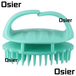Osier1 แปรงแชมพู แปรงผมอาบน้ํา สีเขียว ขนแปรงซิลิโคนนุ่ม สบาย นวดหนังศีรษะ เดินทาง ที่บ้าน