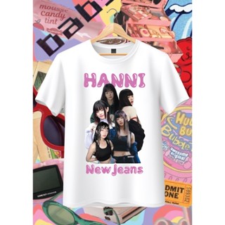 [S-5XL]เสื้อยืดขาวพิมพ์ลายnewjeans