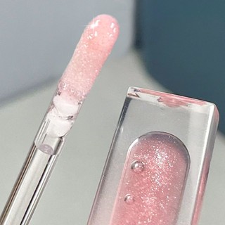 Hot Sale# pure desire for wind and light face lip gloss mirror-like water-light lip glaze glass doodle lip fine Flash Pearl translucent 8cc