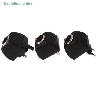 Seaf&gt; อะแดปเตอร์ AC พร้อมซ็อกเก็ตชาร์จอัตโนมัติ ปลั๊ก EU US UK 220V AC เป็น 12V DC สําหรับรถยนต์ อุปกรณ์อิเล็กทรอนิกส์ ใช้ในบ้าน