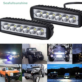 Seaf&gt; ไฟสปอตไลท์ LED 6 ดวง 18W 12V กันน้ํา สว่างมาก สําหรับรถยนต์ รถบรรทุก SUV