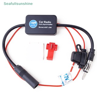 Seaf&gt; ชุดเสาอากาศขยายสัญญาณวิทยุ AM FM 12V สําหรับรถยนต์ ANT208