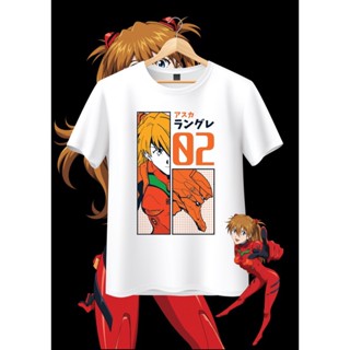 [S-5XL]เสื้อขาวลายAsuka EVANGELION