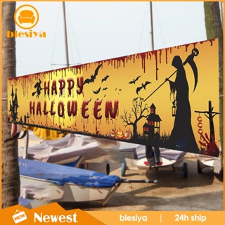 [Blesiya] ธงแบนเนอร์ Happy Halloween สําหรับแขวนตกแต่งปาร์ตี้ฮาโลวีน