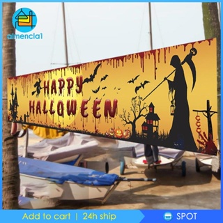 [Almencla1] ธงแบนเนอร์ Happy Halloween สําหรับแขวนตกแต่งปาร์ตี้ฮาโลวีน