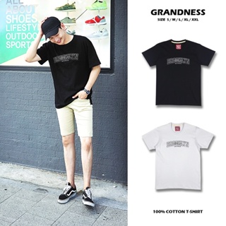 เสื้อเลือกตั้ง Grandness เสื้อยืดลายกราฟิก รุ่น GN201-02 ( สีดำ/สีขาว )