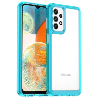 เคสโทรศัพท์ซิลิโคน TPU ใส กันกระแทก หลากสี สําหรับ Samsung A33 A13 A23 A53 A73 F23 M23 A04S