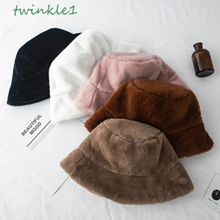 Twinkle1 หมวกบักเก็ต น่ารัก หวานแหวว ฤดูหนาว กลางแจ้ง นุ่ม หมวกตกปลา