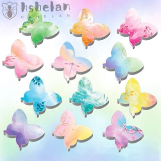 Hshelan กระดาษโน๊ตมีกาว รูปผีเสื้อน่ารัก สีสันสดใส สําหรับสํานักงาน 240 แผ่น