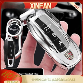 Xinfan เคสกุญแจรถยนต์ TPU แบบใส อุปกรณ์เสริม สําหรับ Porsche Boxster Cayman 911 Carrera Panamera Cayenne Macan