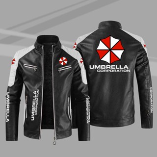 Umbrella LOGO jacket windbreaker motorcycle riding leather jacket long-sleeved thin section rainproof jacket